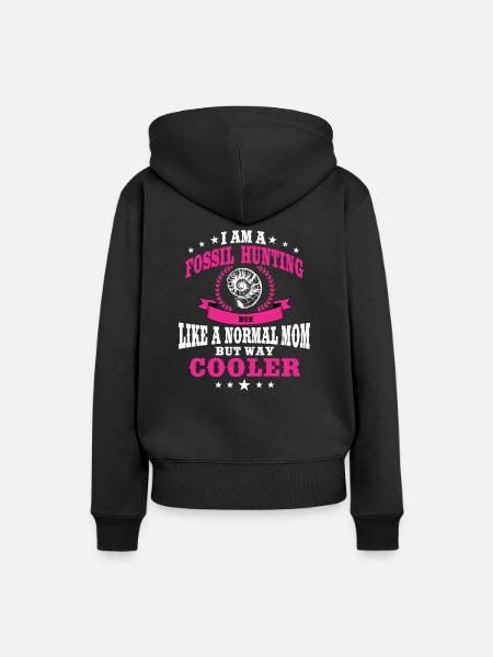 Fossile Jagd Mama - Frauen Premium Bio Hoodie - Schwarz