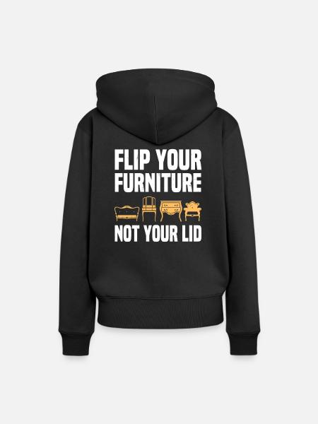 Möbel Aufarbeiten - Frauen Premium Bio Hoodie - Schwarz
