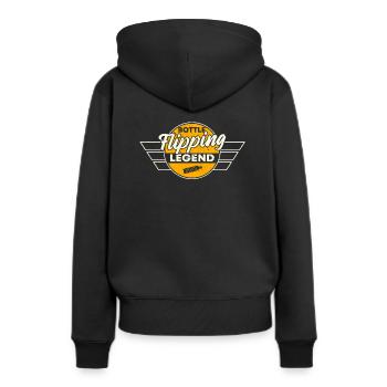 Bouteille Salto Legend - Sweat à capuche Premium bio Femme - noir - Dos - Julia (174cm)