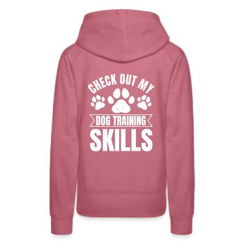 Hundetrainer - Frauen Premium Bio Hoodie - Malve - Hinten - Isabella (175cm)