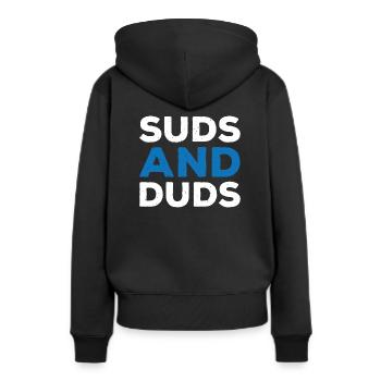 Schaum Und Blindgänger - Frauen Premium Bio Hoodie - Schwarz - Hinten - Julia (174cm)