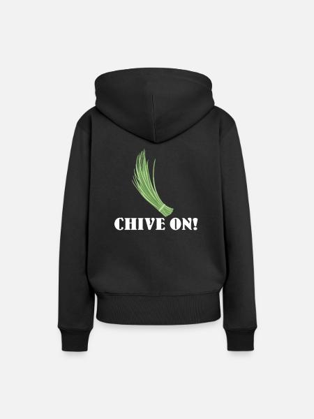 Schnittlauch - Frauen Premium Bio Hoodie - Schwarz
