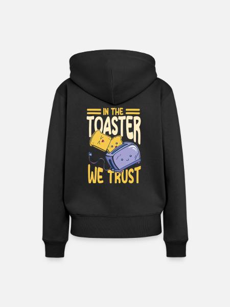 Lustiges Toaster-design - Frauen Premium Bio Hoodie - Schwarz