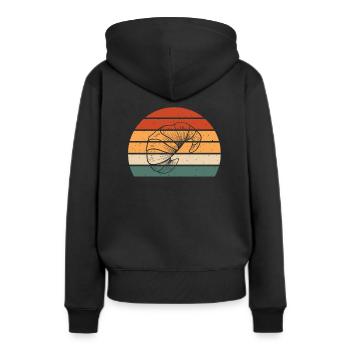 Croissant - Sweat à capuche Premium bio Femme - noir - Dos - Julia (174cm)