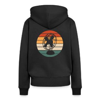 Retro Ferry Vêtements Porte-conteneurs - Sweat à capuche Premium bio Femme - noir - Dos - Julia (174cm)