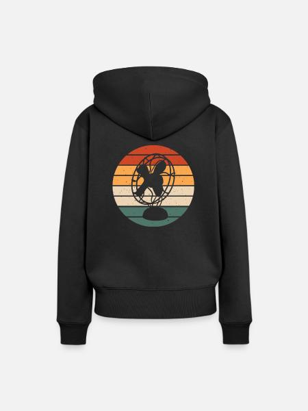Retro Fährschiff Bekleidung Containerschiff - Frauen Premium Bio Hoodie - Schwarz