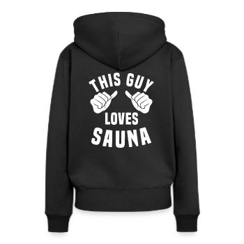 Retro Ferry Vêtements Porte-conteneurs - Sweat à capuche Premium bio Femme - noir - Dos - Julia (174cm)