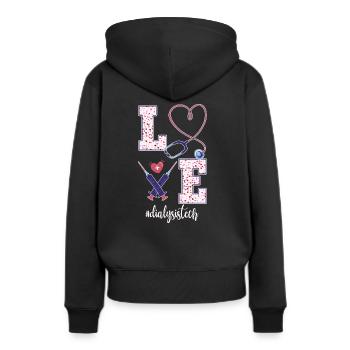 Retro Ferry Vêtements Porte-conteneurs - Sweat à capuche Premium bio Femme - noir - Dos - Julia (174cm)
