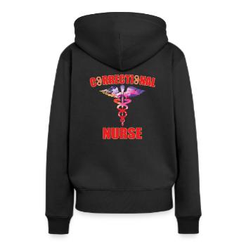 Grande conception d’infirmière correctionnelle - Sweat à capuche Premium bio Femme - noir - Dos - Julia (174cm)