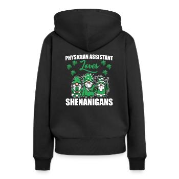 Arzthelferin Liebt Den St. Patricks Day - Frauen Premium Bio Hoodie - Schwarz - Hinten - Julia (174cm)
