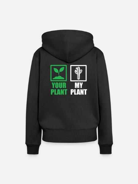Kaktus Liebhaber - Frauen Premium Bio Hoodie - Schwarz