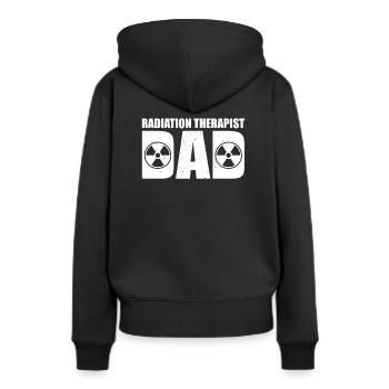 Radiothérapeute Papa Oncologie Hommes - Sweat à capuche Premium bio Femme - noir - Dos - Julia (174cm)