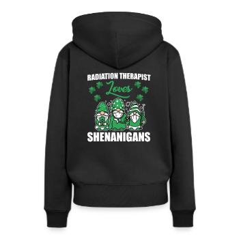 Radiothérapeute Saint-Patrick - Sweat à capuche Premium bio Femme - noir - Dos - Julia (174cm)