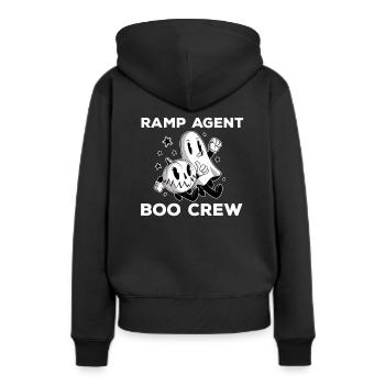 Drôle d’agent de rampe Boo Crew Costume d’Halloween - Sweat à capuche Premium bio Femme - noir - Dos - Julia (174cm)