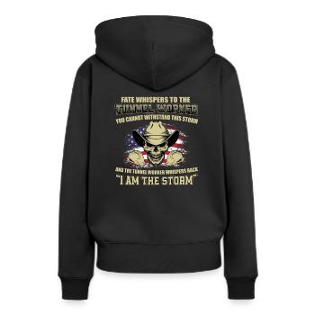 Grande conception de travailleur de tunnel - Sweat à capuche Premium bio Femme - noir - Dos - Julia (174cm)