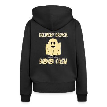 Livreur Boo Crew Effrayant Halloween Party - Sweat à capuche Premium bio Femme - noir - Dos - Julia (174cm)