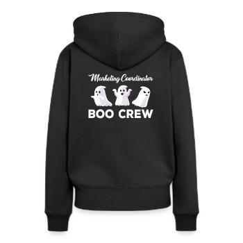 Coordonnatrice marketing Boo Crew Costume d’Halloween - Sweat à capuche Premium bio Femme - noir - Dos - Julia (174cm)