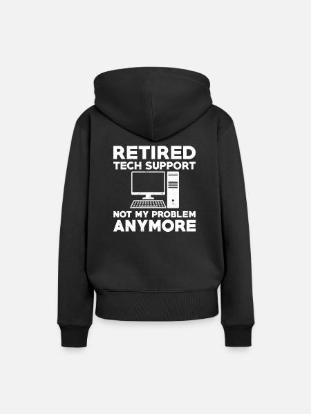 Pensionierter Technischer Support - Frauen Premium Bio Hoodie - Schwarz
