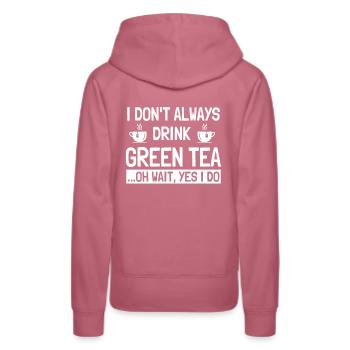 Lustiges Grüntee-kostüm Für Teeliebhaber - Frauen Premium Bio Hoodie - Malve - Hinten - Isabella (175cm)