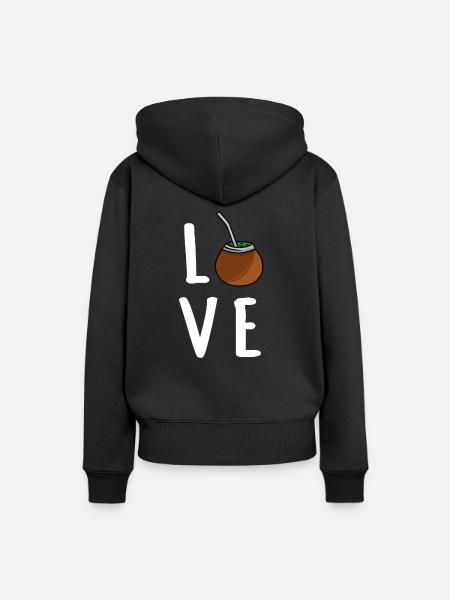 Yerba Mate Tee - Frauen Premium Bio Hoodie - Schwarz