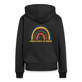 Krankenschwester im öffentlichen Gesundheitswesen - Frauen Premium Bio Hoodie - Schwarz - Hinten - Julia (174cm)