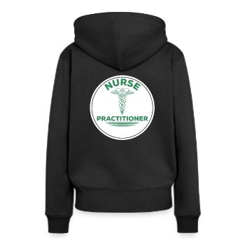 Infirmière en pratique avancée - Sweat à capuche Premium bio Femme - noir - Dos - Julia (174cm)