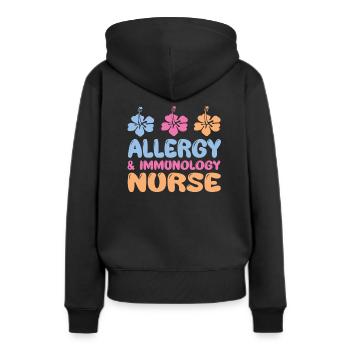 Allergie- und Immunologie Krankenschwester - Frauen Premium Bio Hoodie - Schwarz - Hinten - Julia (174cm)