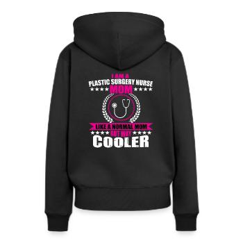 Plastische Chirurgie Krankenschwester Mama - Frauen Premium Bio Hoodie - Schwarz - Hinten - Julia (174cm)