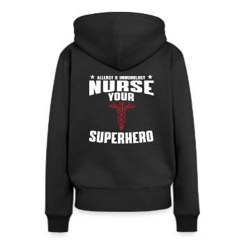 Allergie- Und Immunologiekrankenschwester - Frauen Premium Bio Hoodie - Schwarz - Hinten - Julia (174cm)