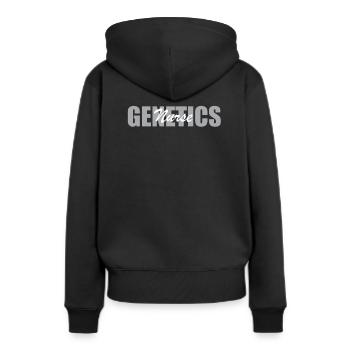 Conception d’infirmière en génétique - Sweat à capuche Premium bio Femme - noir - Dos - Julia (174cm)