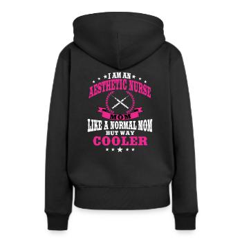 Ästhetische Krankenschwester Mama Zum Muttertag - Frauen Premium Bio Hoodie - Schwarz - Hinten - Julia (174cm)