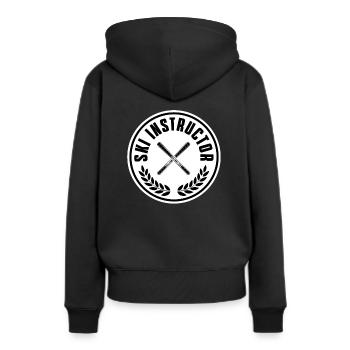 Moniteur de ski - Sweat à capuche Premium bio Femme - noir - Dos - Julia (174cm)