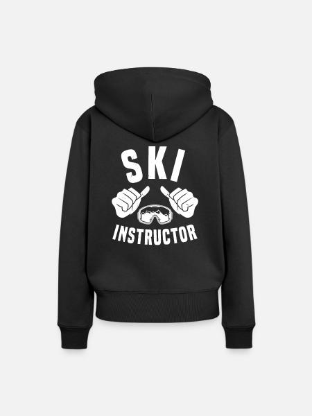 Skilehrer Skibriller Skiunterricht - Frauen Premium Bio Hoodie - Schwarz