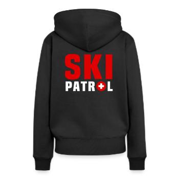 Sauvetage des pistes - Sweat à capuche Premium bio Femme - noir - Dos - Julia (174cm)