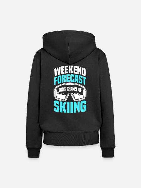 Vorhersage Für Das Skiwochenende - Frauen Premium Bio Hoodie - Schwarz