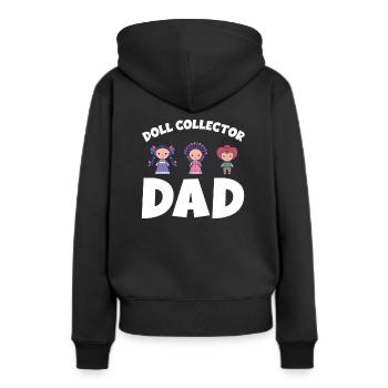 Puppensammler Papa Puppen Sammeln - Frauen Premium Bio Hoodie - Schwarz - Hinten - Julia (174cm)