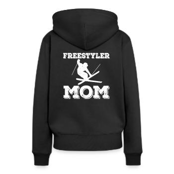 Freestyler Mama Freestyle Ski Muttertag - Frauen Premium Bio Hoodie - Schwarz - Hinten - Julia (174cm)