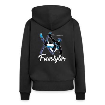 Grande tenue Freestyler Freestyle Ski - Sweat à capuche Premium bio Femme - noir - Dos - Julia (174cm)