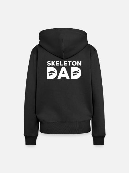 Skeleton Papa Outfit Herren - Frauen Premium Bio Hoodie - Schwarz