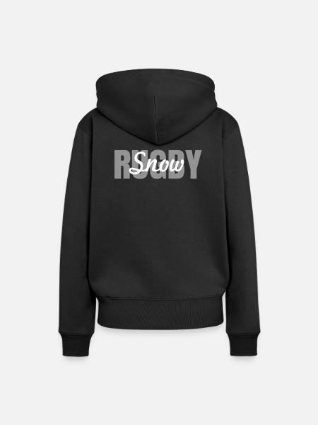 Schnee Rugby - Frauen Premium Bio Hoodie - Schwarz