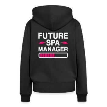 Zukünftiger Spa Manager Wellness-center - Frauen Premium Bio Hoodie - Schwarz - Hinten - Julia (174cm)
