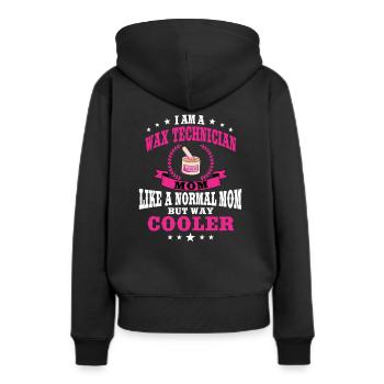 Technicienne en cire Maman Épilation Femmes - Sweat à capuche Premium bio Femme - noir - Dos - Julia (174cm)