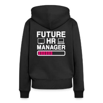 Zukünftige HR-Manager - Frauen Premium Bio Hoodie - Schwarz - Hinten - Julia (174cm)
