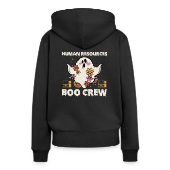 Human Resources Halloween Kostüm - Frauen Premium Bio Hoodie - Schwarz - Hinten - Julia (174cm)