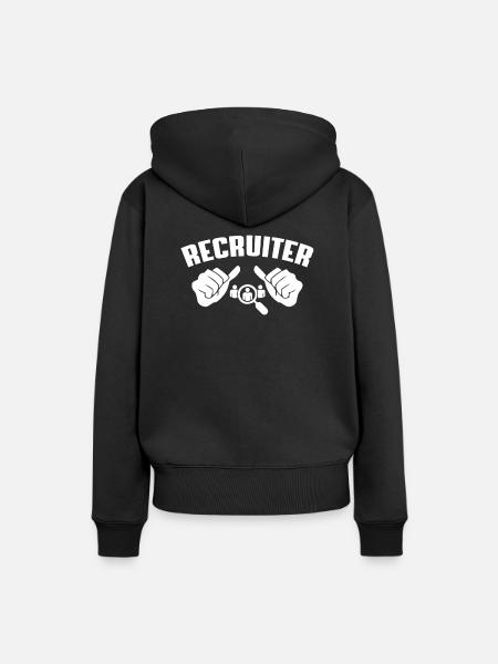 Recruiter - Frauen Premium Bio Hoodie - Schwarz