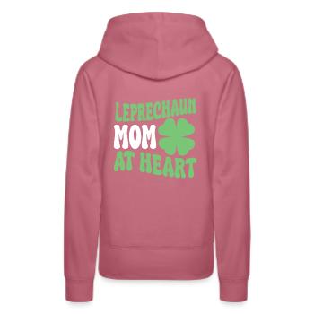 Kobold Mama - Frauen Premium Bio Hoodie - Malve - Hinten - Isabella (175cm)