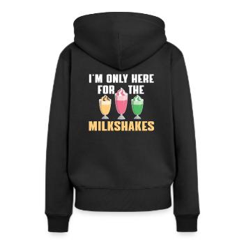 Milkshakes T-Shirt - Sweat à capuche Premium bio Femme - noir - Dos - Julia (174cm)