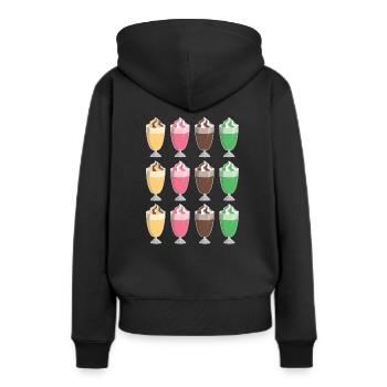 Milkshakes - Sweat à capuche Premium bio Femme - noir - Dos - Julia (174cm)