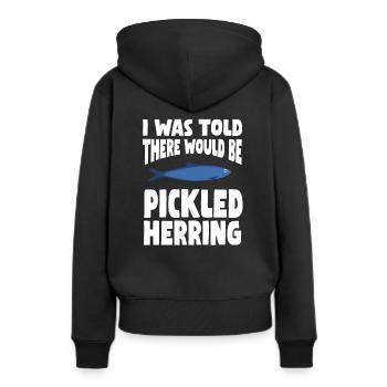 Conception de hareng mariné - Sweat à capuche Premium bio Femme - noir - Dos - Julia (174cm)