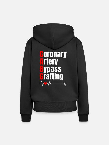 Bypass-Operation - Frauen Premium Bio Hoodie - Schwarz